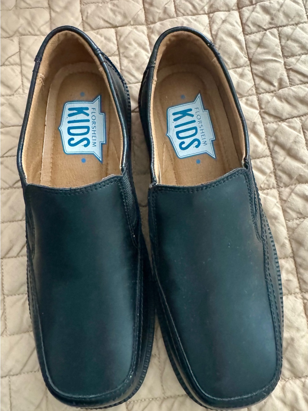 Florsheim Kids Leather Black Slip-On Casual Loafers
